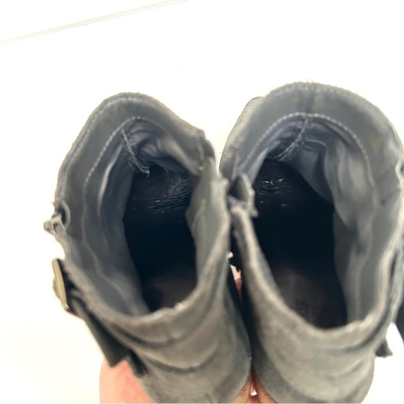 Bleecker & Bond Georgia Grey Suede Leather Ankle Booties Boots, Size 8 - Picture 11 of 11